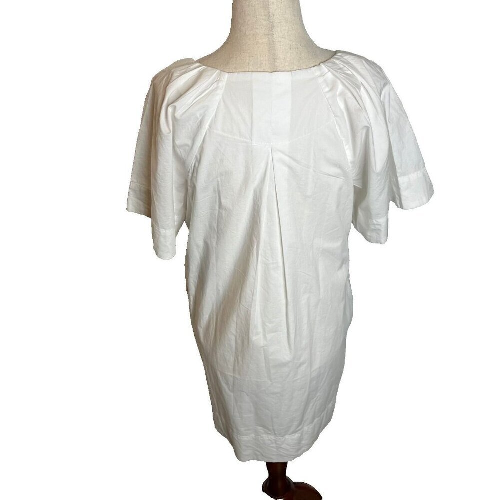 Madewell $110 V-Neck Mini Shirtdress in White Size XS NP093 - Picture 4 of 8